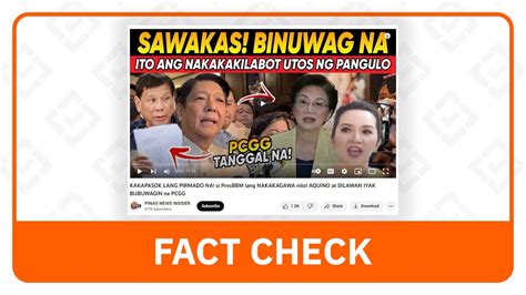 FACT CHECK: Marcos has not ordered abolition of .
